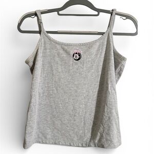 Gray Women's Camisole Tank Top With 8 ball and bow design